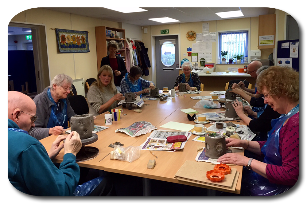 Art & Craft Group - Julia keeping an eye on things!