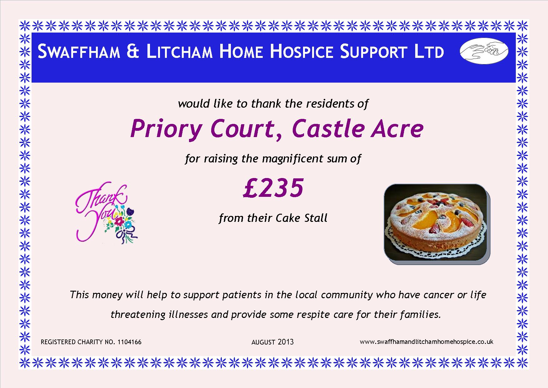 Priory Court Cake Stall