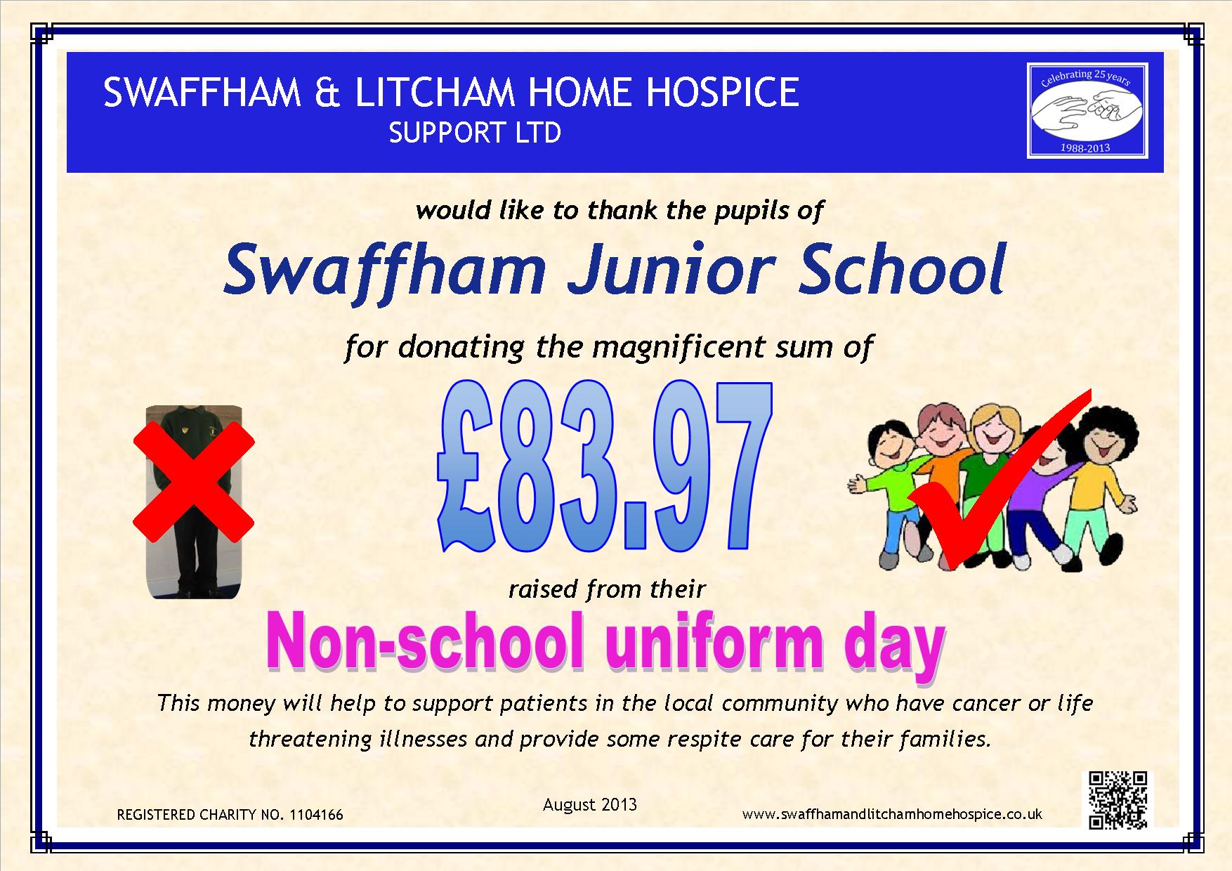 Swaffham Junior School Non-Uniform Day
