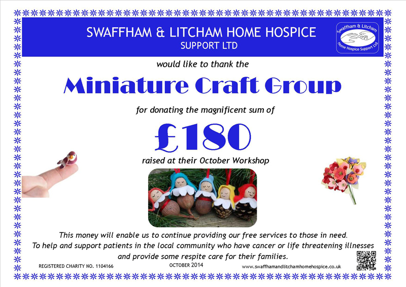 Definitely not a miniature amount raised by the Miniature Craft Club